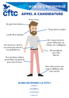 Affiche recrutement Homme  -modifiable